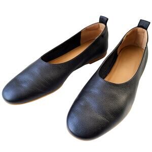 Everlane Day Glove Black Leather Ballet Flats EUC Size 7